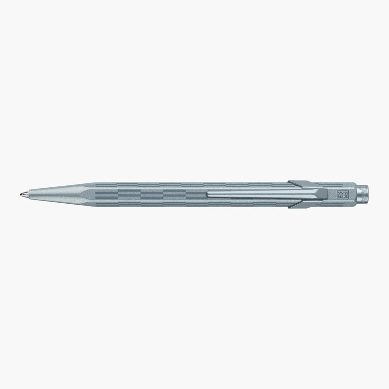 Caran d’Ache 849 Alpine Frost Aluminium Ballpoint Pen – Blue, Caran d'Ache, stationery design