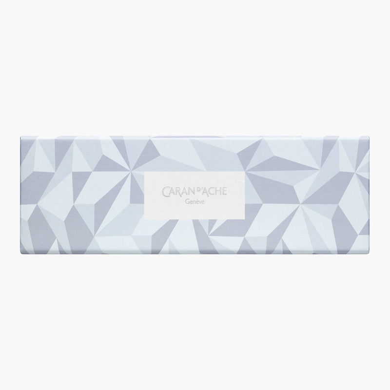 Caran d’Ache 849 Alpine Frost Aluminium Ballpoint Pen – White, Caran d'Ache, stationery design