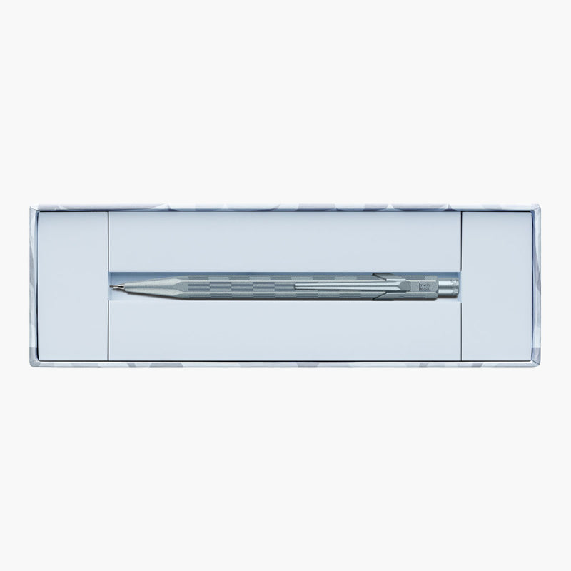 Caran d’Ache 844 Alpine Frost Aluminium Mechanical Pencil – Blue, Caran d'Ache, stationery design
