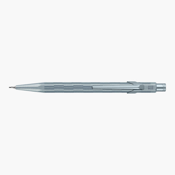 Caran d’Ache 844 Alpine Frost Aluminium Mechanical Pencil – Blue, Caran d'Ache, stationery design