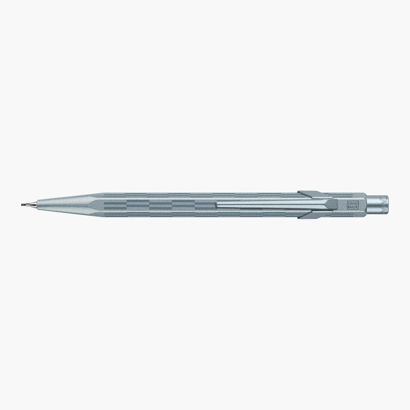 Caran d’Ache 844 Alpine Frost Aluminium Mechanical Pencil – Blue, Caran d'Ache, stationery design