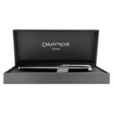 Caran d'Ache Léman Slim brass fountain pen – Black