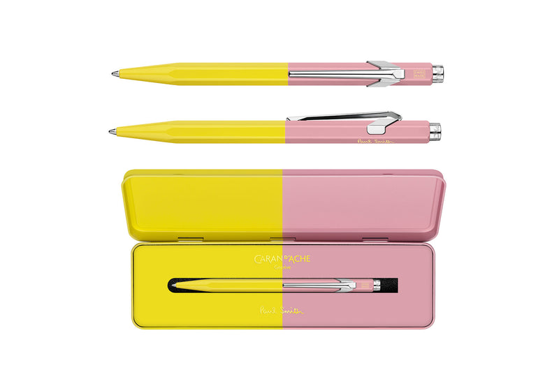Caran d’Ache 849 Paul Smith Aluminium Ballpoint Pen – Chartreuse & Rose, Caran d'Ache, stationery design
