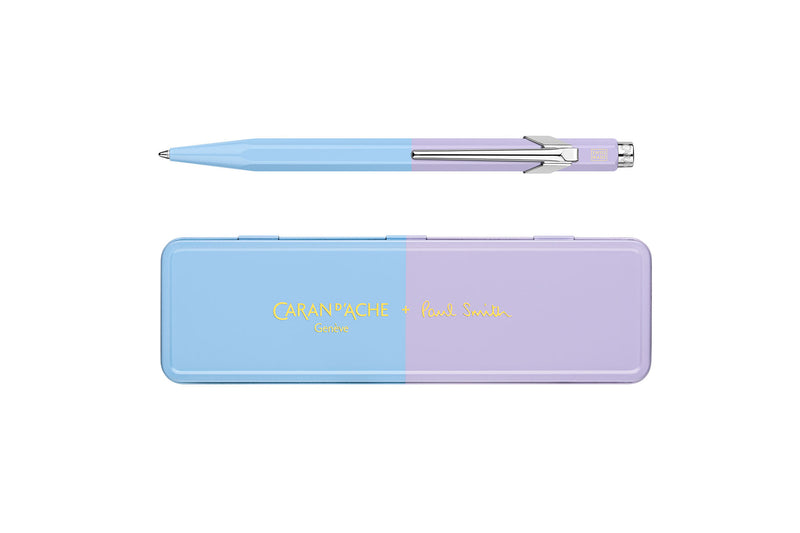 Caran d’Ache 849 Paul Smith Aluminium Ballpoint Pen – Sky Blue & Lavender, Caran d'Ache, stationery design