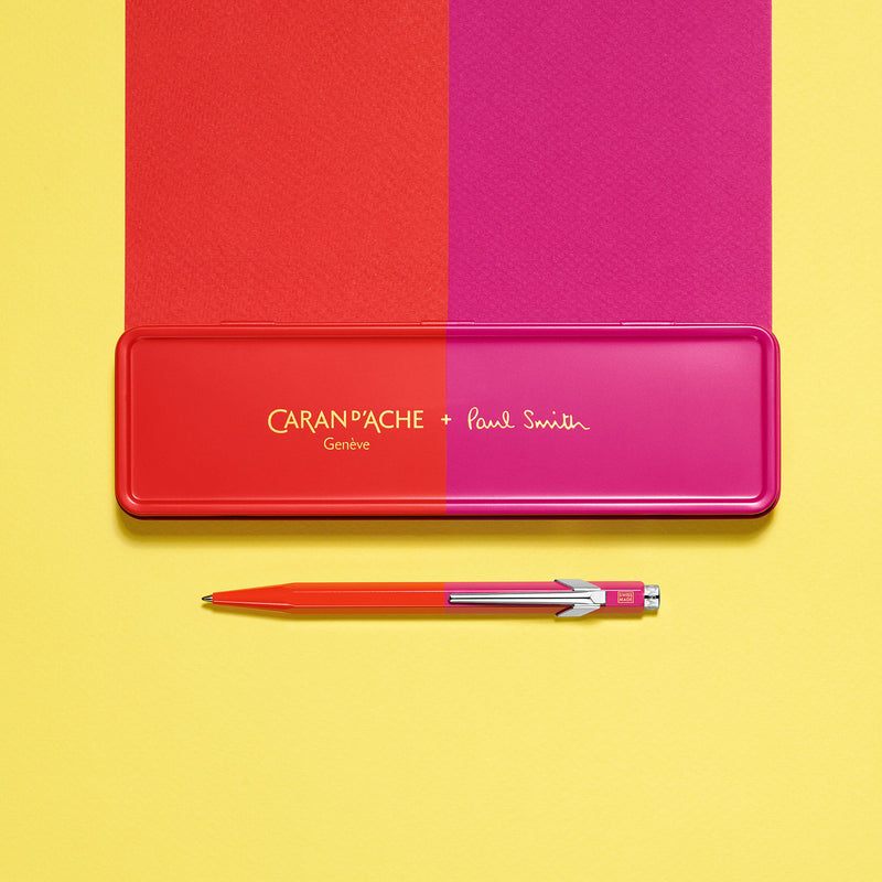 Caran d’Ache 849 Paul Smith Aluminium Ballpoint Pen – Warm Red & Melrose Pink, Caran d'Ache, stationery design
