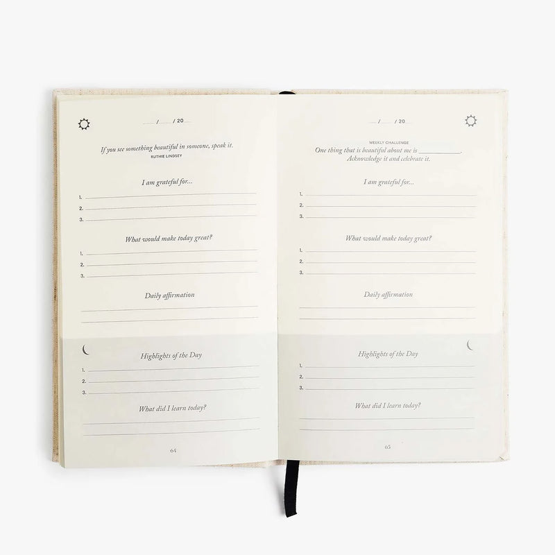 The Five Minute Journal – Beige, Intelligent Change, stationery design