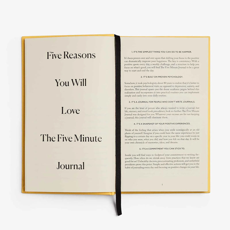 The Five Minute Journal - Yellow, Intelligent Change, stationery design