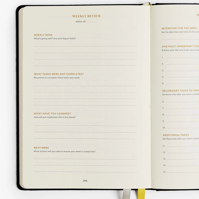 Productivity Planner - black, Intelligent Change, stationery design