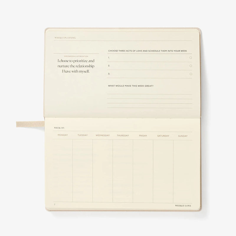 The Weekly Love Planner, Intelligent Change, stationery design