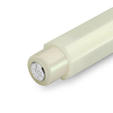 Section of the light green writing instrument barrel with a silver Kaweco logo.