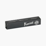 Black box with the white Kaweco logo, used for packaging the writing instrument.