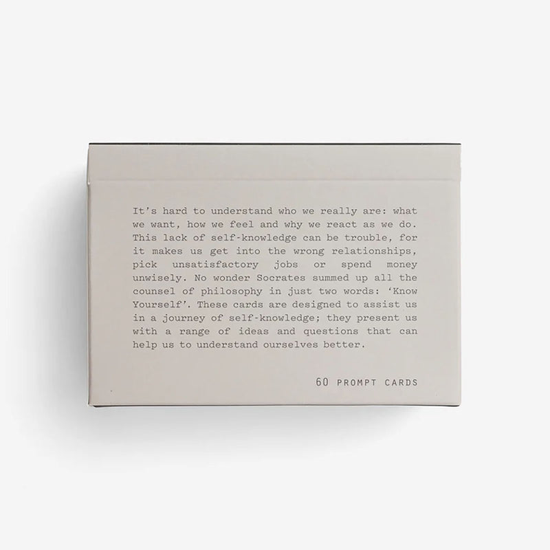Know Yourself Prompt Cards, The School of Life, stationery design