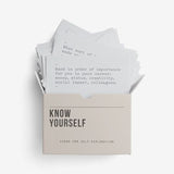 Know Yourself Prompt Cards, The School of Life, stationery design