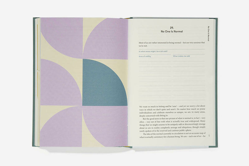 The Calm Workbook, The School of Life, stationery design