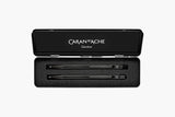 Caran dAche aluminium ballpoint pen and mechanical pencil set – Black Code, Caran d'Ache, stationery design