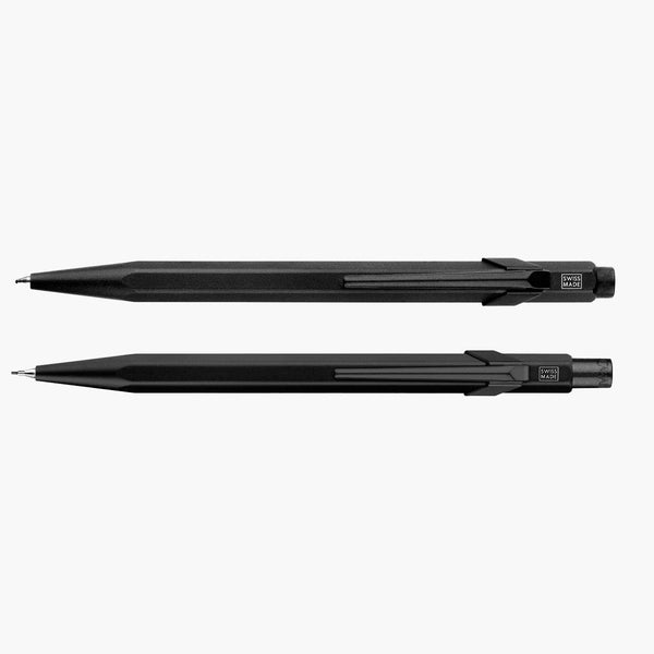Caran dAche aluminium ballpoint pen and mechanical pencil set – Black Code, Caran d'Ache, stationery design