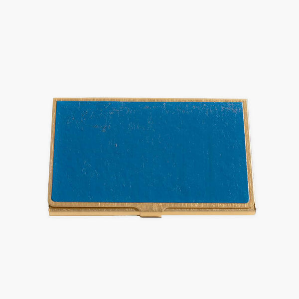 Brass Card Case URUSHI – blue, PICUS, stationery design