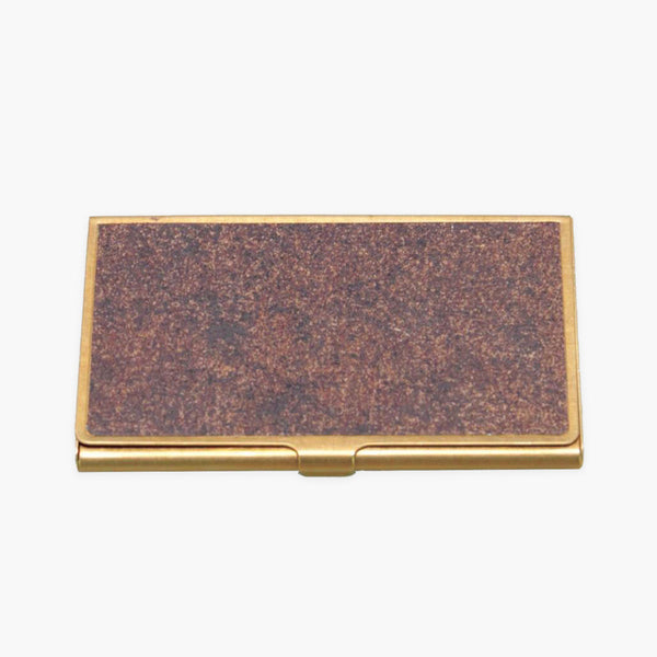 Brass Card Case URUSHI - brown, PICUS, stationery design
