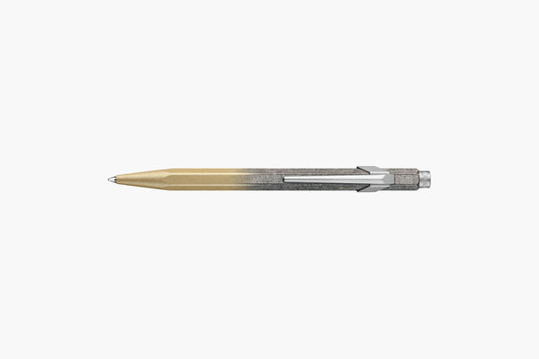 Caran d’Ache 849 Cosmic Blue Aluminium Ballpoint Pen - Gold, Caran d'Ache, stationery design