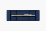 Caran d’Ache 849 Cosmic Blue Aluminium Ballpoint Pen - Gold, Caran d'Ache, stationery design