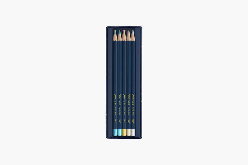 Metallic set –  colour pencils 10 pcs., Caran d'Ache, stationery design