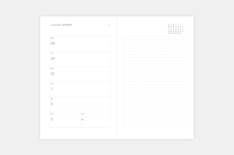 Copper 2026 Calendar, Softcover, Papierniczeni, calendar 2026, stationery design