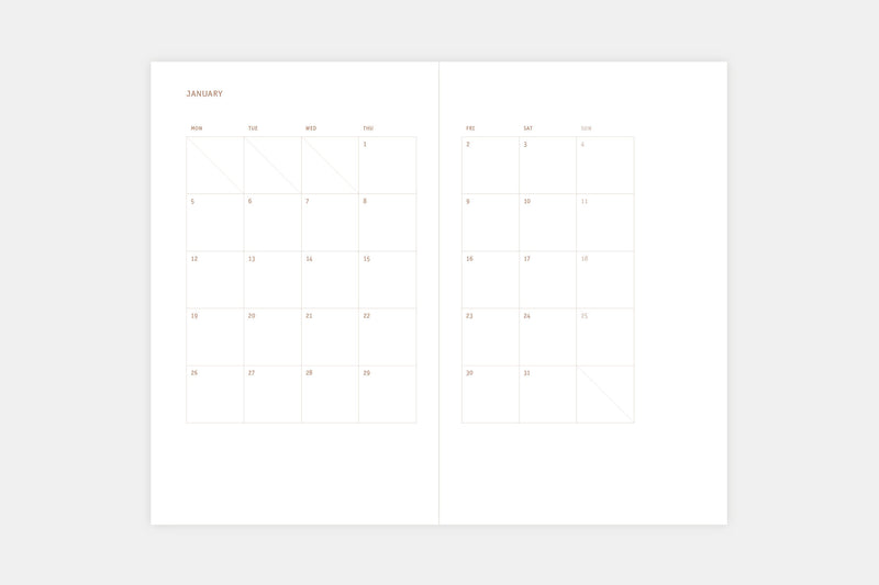 Copper 2026 Calendar, Softcover, Papierniczeni, calendar 2026, stationery design
