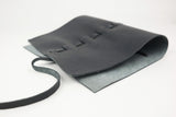 Leather Roll-Up Pencil Case – Black, Piel, stationery design