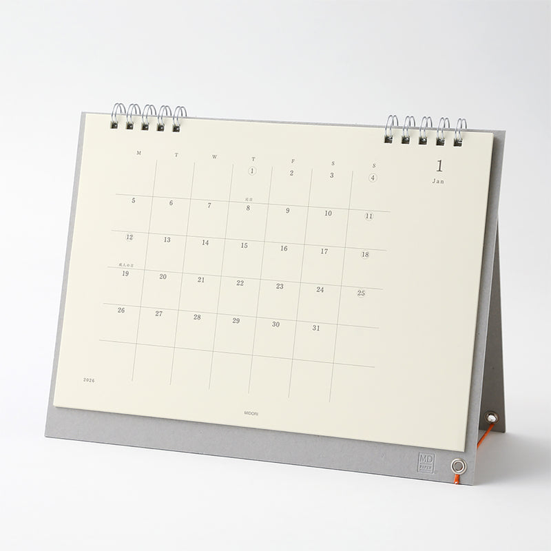 MD Paper Desk Top Calendar 2026, Midori, stationery design