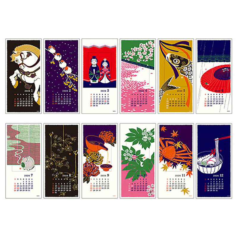 Echizen S Wall Calendar 2026 – Seasonal Tradition – Seasonal Tradition, Midori, stationery design