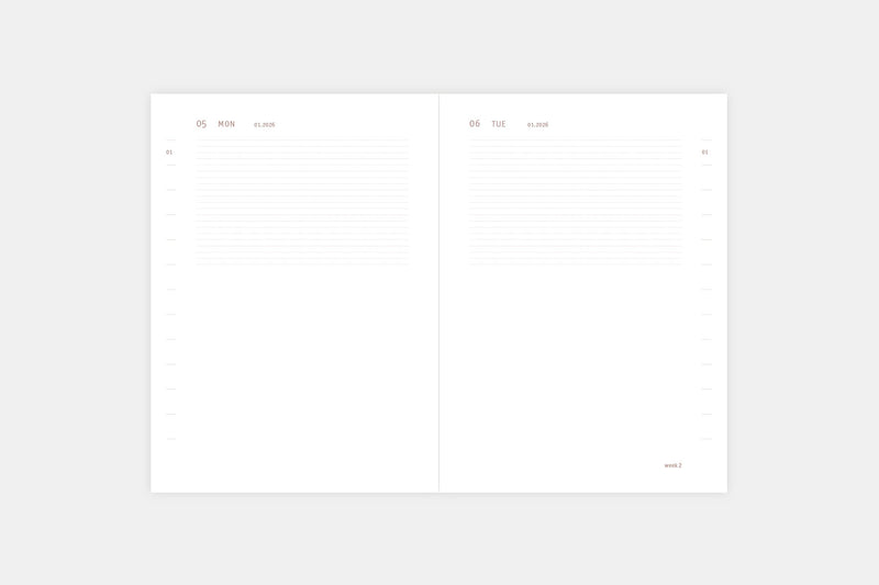 Everyday 2026 Daily Calendar, Papierniczeni, Calendar 2026, stationery design