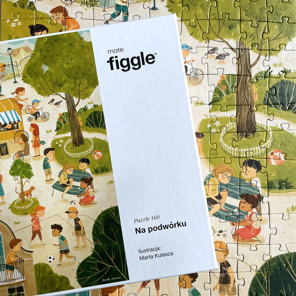 Puzzle 160 – In the Backyard, Figgle, stationery design