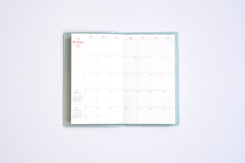 Calendar 2025 The Planner S – Cream Mint, ICONIC, stationery design