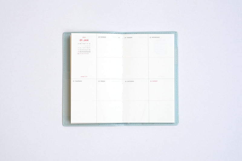 Calendar 2025 The Planner S – Cream Mint, ICONIC, stationery design