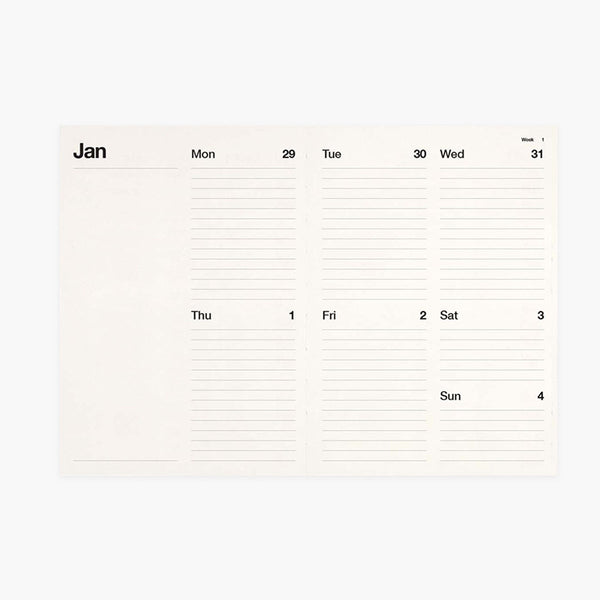 KAL – calendar 2026, Pragmatic Studio, stationery design