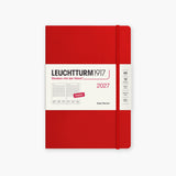 Leuchtturm1917 A5 Daily Planner 2027 in Cherry.
