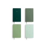 A 2027 quarterly planner consisting of four daily notebooks in a pocket-sized format.