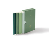 A 2027 quarterly planner consisting of four daily notebooks in a pocket-sized format.