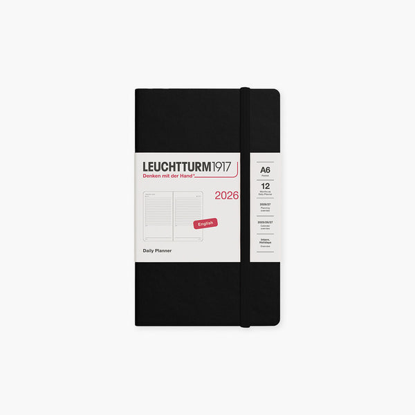 Leuchtturm1917 Daily Planner 2026 A6 – Black, Leuchtturm 1917, stationery design