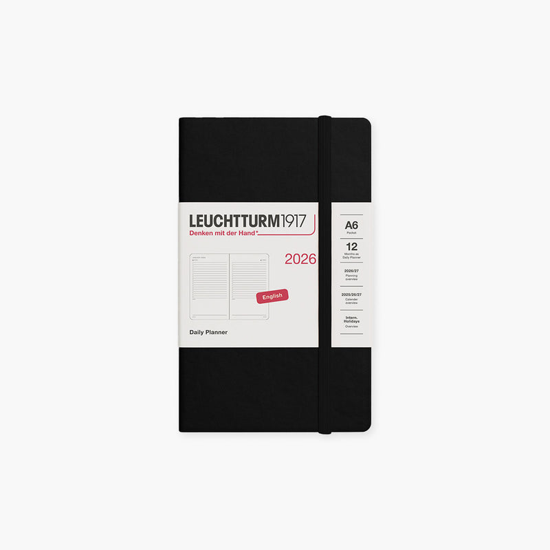 Leuchtturm1917 Daily Planner 2026 A6 – Black, Leuchtturm 1917, stationery design