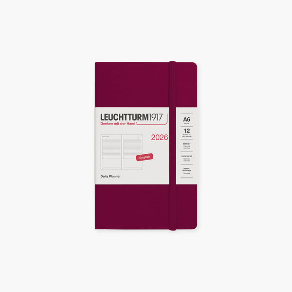 Leuchtturm1917 Daily Planner 2026 A6 – Port Red, Leuchtturm1917, stationery design