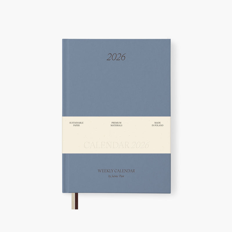 Jaśnie Plan Calendar 2026 – Blue, Jaśnie Plan, stationery design