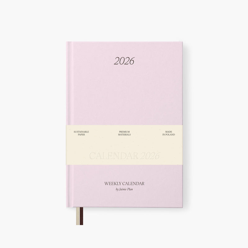 Jaśnie Plan Calendar 2026 – Pink, Jaśnie Plan, stationery design