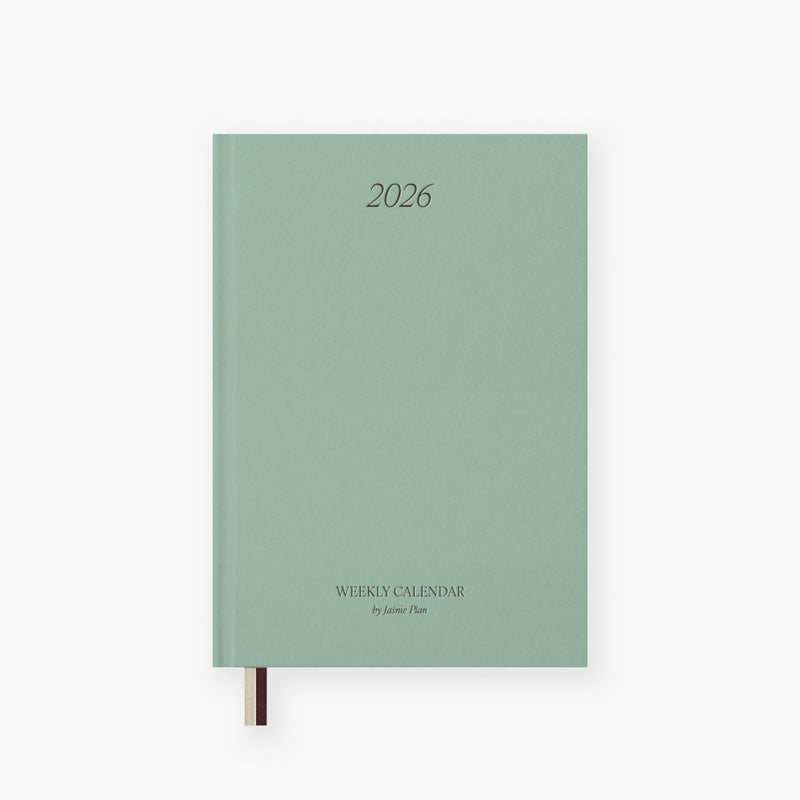 Jaśnie Plan Calendar 2026 – Green, Jaśnie Plan, stationery design