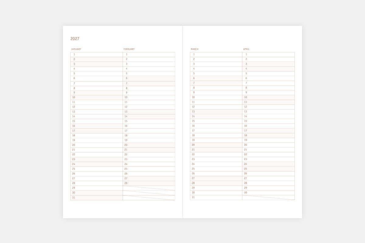 [PRESALE] Copper 2027 Softcover Calendar – Avocado