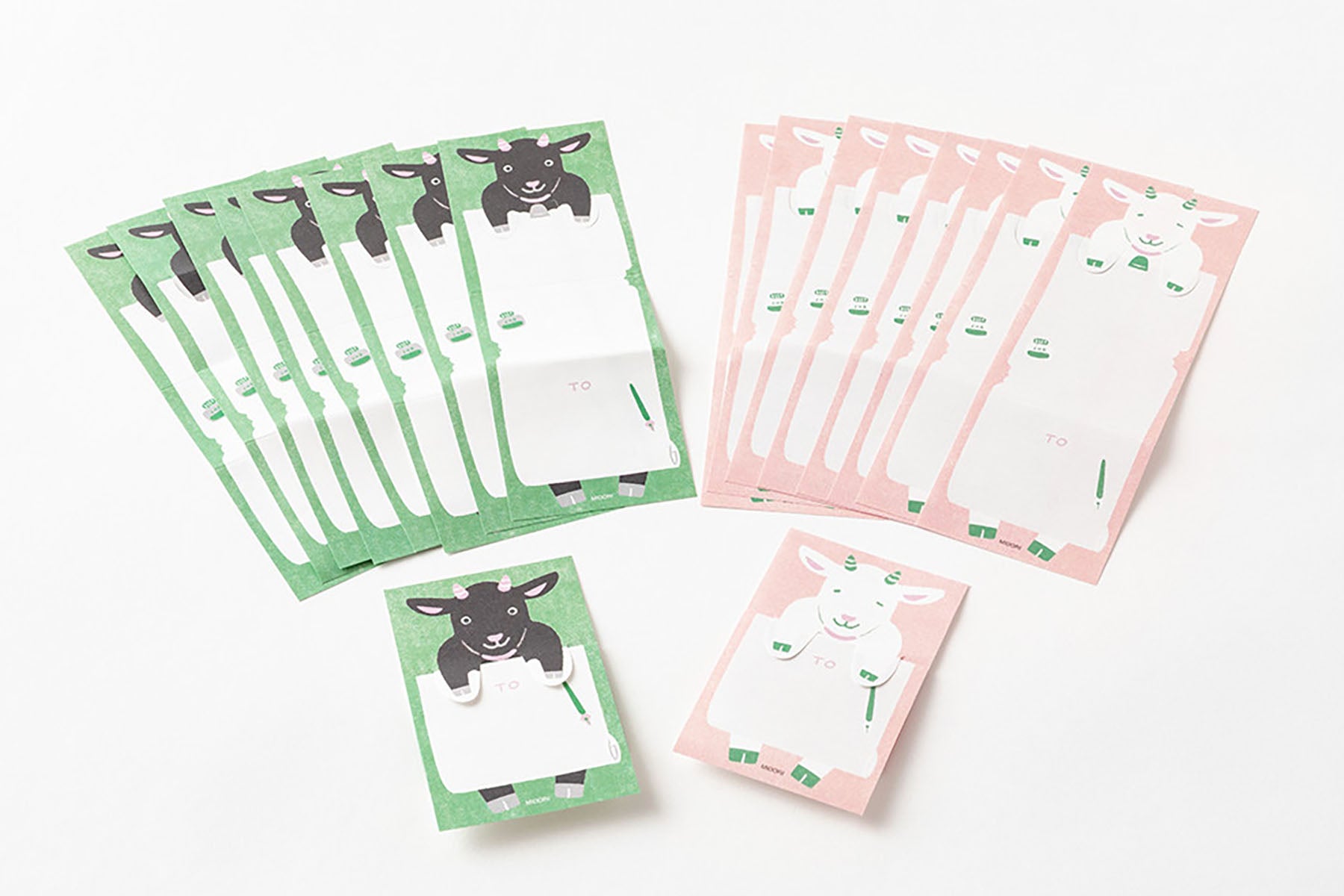 Karteczki składane Midori – koza, Midori, papierniczy design
