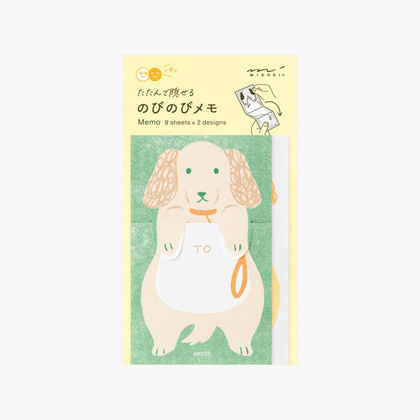 Midori Memo Stretchy – Dog, Midori, stationery design