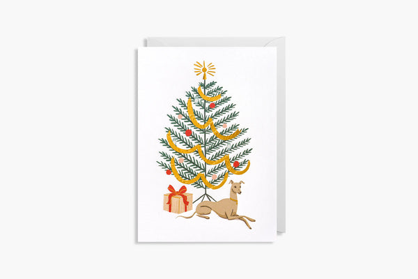 Christmas Greeting Card – Greyhound Dog, Lagom, stationery design