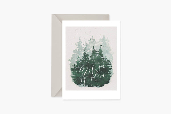 Christmas Greeting Card – Little Trees, Muska, stationery design