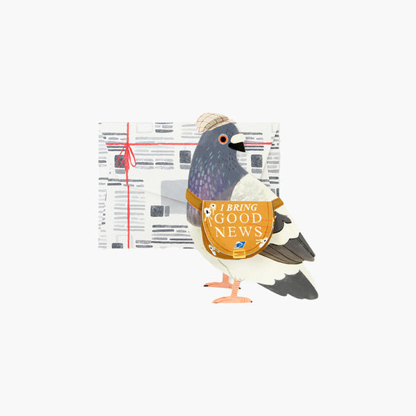 Pop-up Greeting Card – Pigeon, UWP Luxe, stationery design
